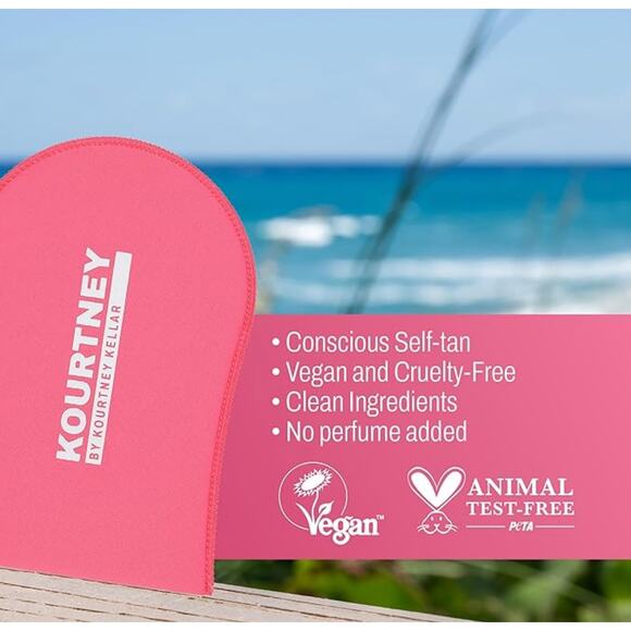 Kourtney Self-Tan Application Mitt Soft Velvet Streak-Free Application - Picture 2 of 5